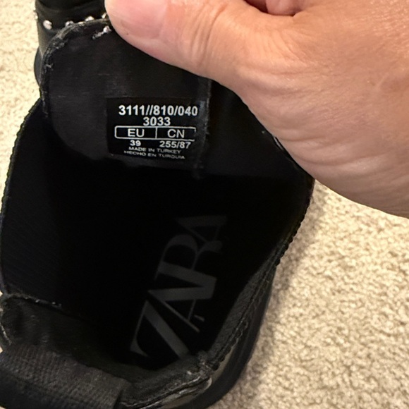 Zara boots black size 8.5 (39) - Picture 5 of 7